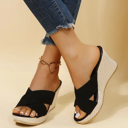 Klapki Damskie na Koturnie | Letnie Buty Platformowe Kobiety | Natalia