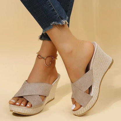 Klapki Damskie na Koturnie | Letnie Buty Platformowe Kobiety | Natalia