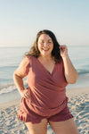 Kombinezon damski plus size | Odzież damska lato krótkie rękawy plażowy | Aleksandra