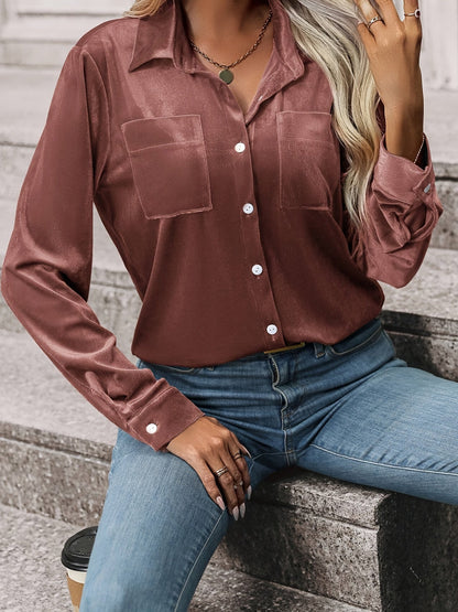 Koszula Damska Z Kieszeniami | Moda Jesień Kobiety | Zofia