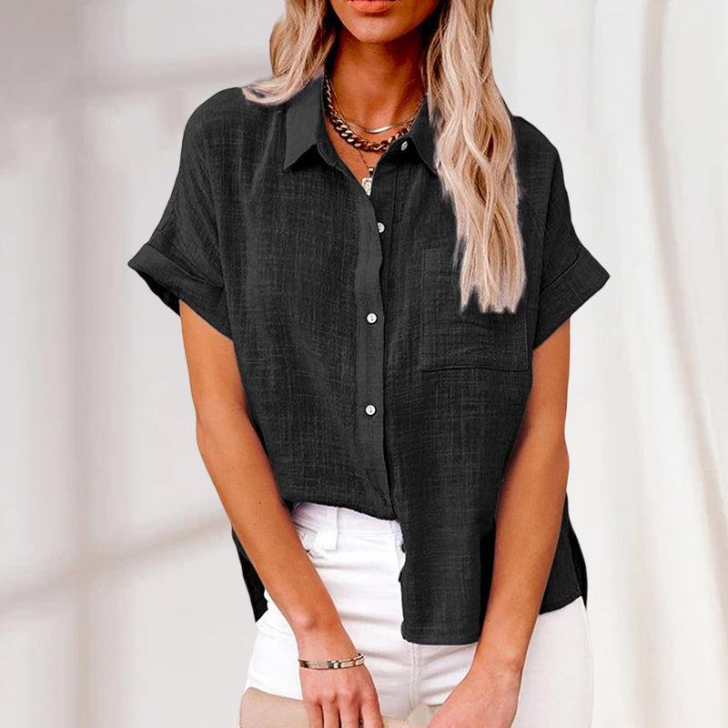 Koszula Damska z Krótkim Rękawem | Stylizacja Lato Moda Kobiety | Agnieszka
