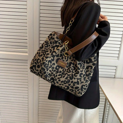Leopard Tote Bag | Chain Strap Shopper | Ilyse