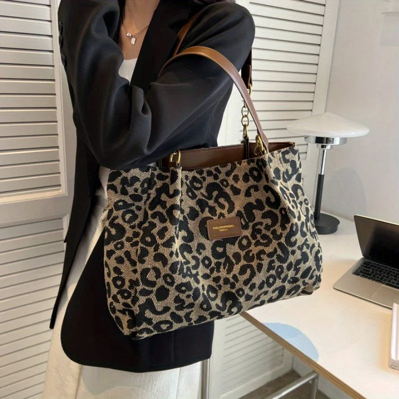 Leopard Tote Bag | Chain Strap Shopper | Ilyse