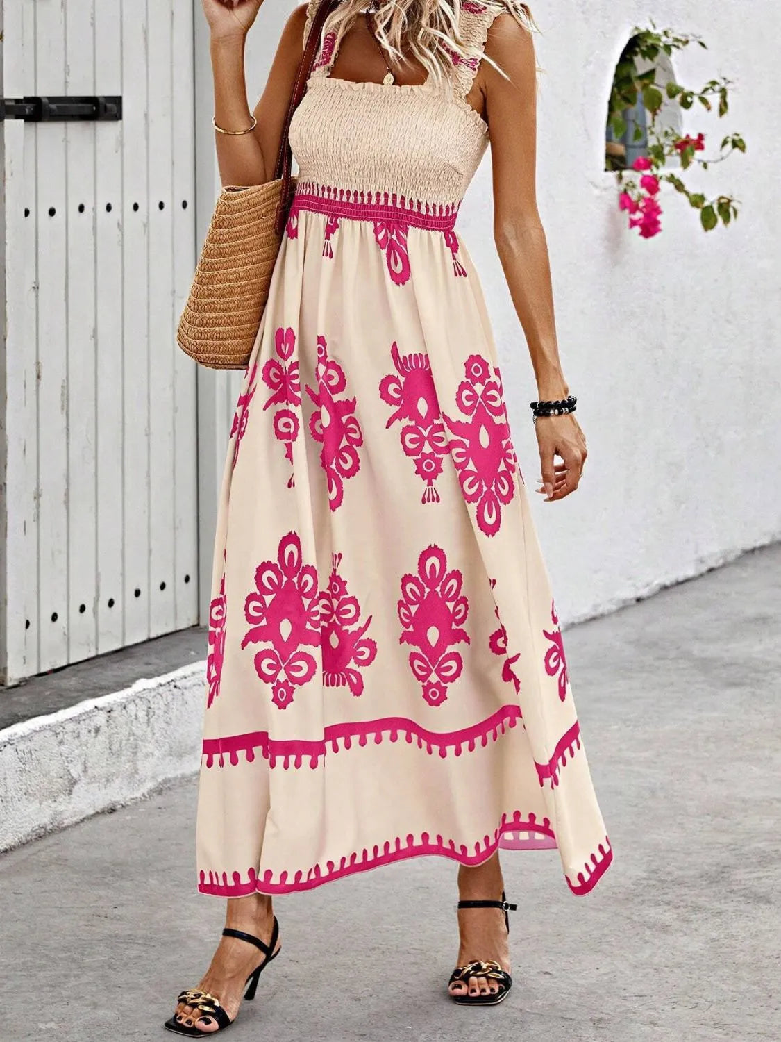 Letnia sukienka maxi damska | Moda wakacyjna styl kobiety | Amelia