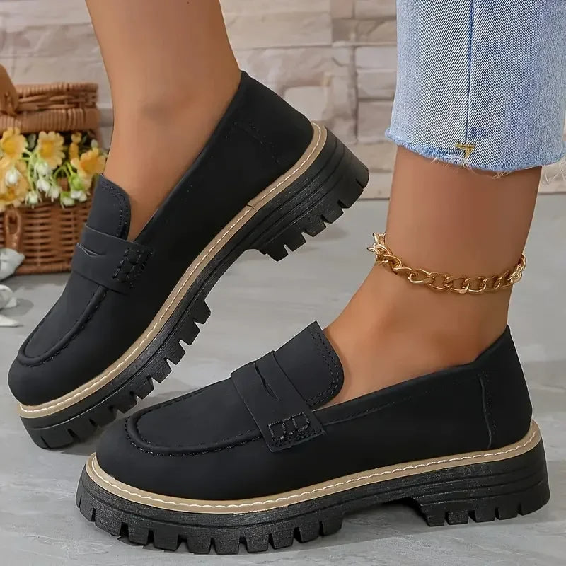 Loafers damskie na platformie | Elegancki casual styl | Calla