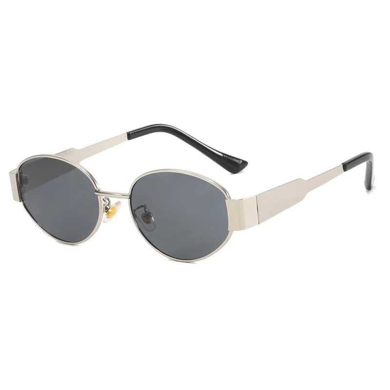 Okulary przeciwsłoneczne | Akcesoria lato damskie metal vintage owal | Brinley