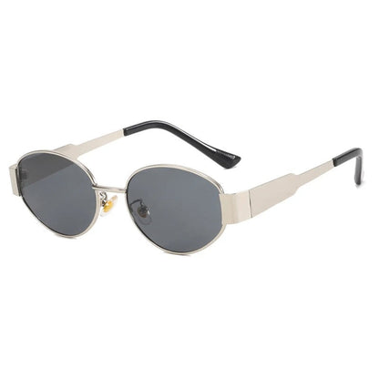 Okulary przeciwsłoneczne | Akcesoria lato damskie metal vintage owal | Brinley
