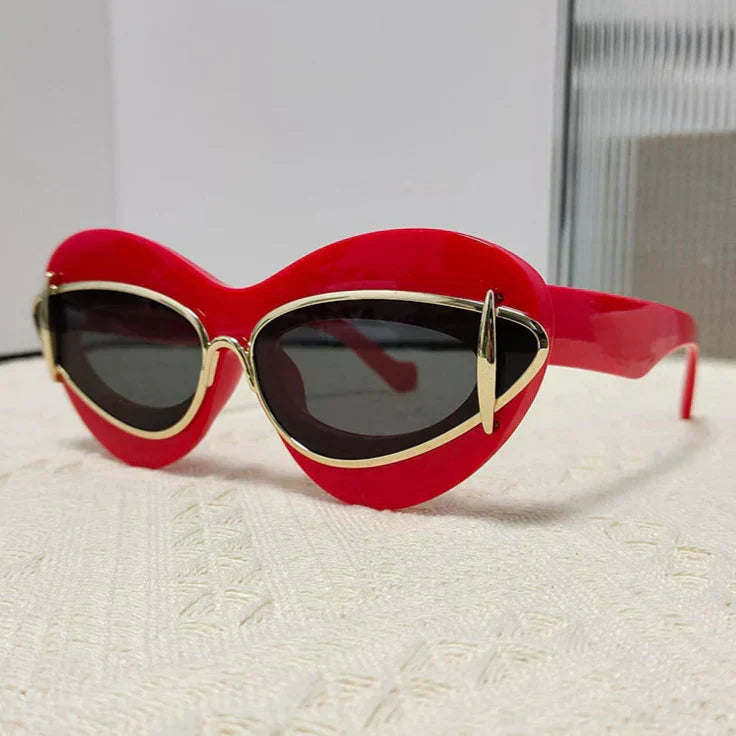 Okulary przeciwsłoneczne retro | Akcesoria letnie damskie styl vintage | Anessira