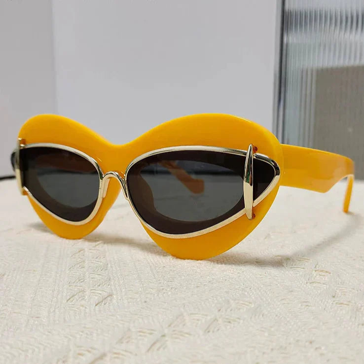 Okulary przeciwsłoneczne retro | Akcesoria letnie damskie styl vintage | Anessira