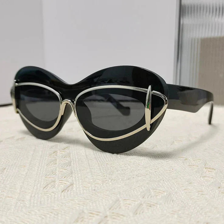 Okulary przeciwsłoneczne retro | Akcesoria letnie damskie styl vintage | Anessira