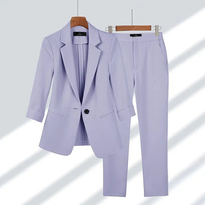 Pantalon pak dames zomer set | Blazer en broek elegant vrouw | Yara
