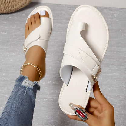 Pantoletten Zehenschlaufe | Sommerschuhe Damen Freizeitmode | Jasmin