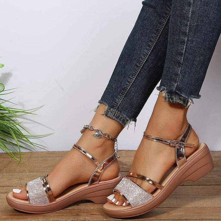Riemchensandalen Keilabsatz | Sommerschuhe Damen Mode | Alina