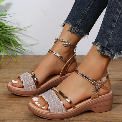 Riemchensandalen Keilabsatz | Sommerschuhe Damen Mode | Alina