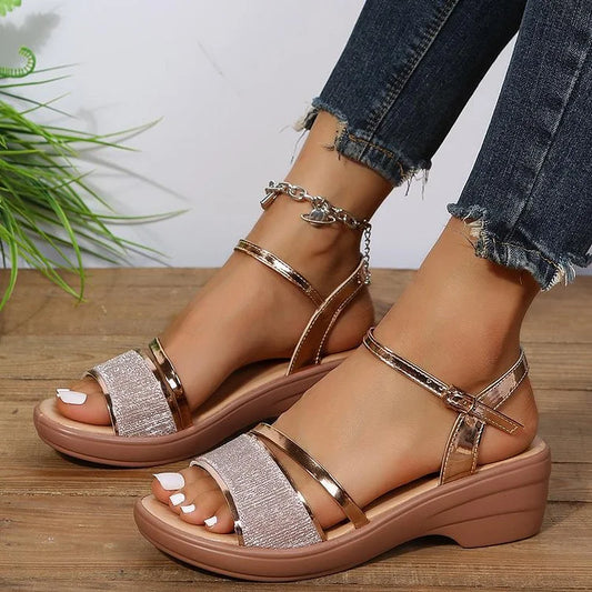 Riemchensandalen Keilabsatz | Sommerschuhe Damen Mode | Alina