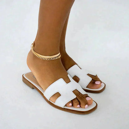 Sandały damskie Summer Boho Style z wyciętym urokiem