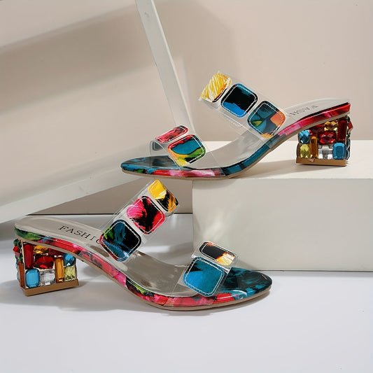 Sandały Damskie Z Klockowym Obcasem | Buty Lato Kobiety | Marcelina