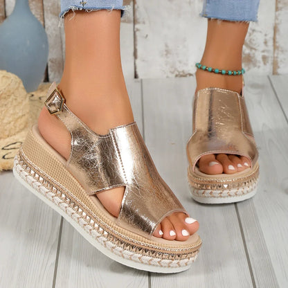 Sandały na Koturnie | Letnie Buty Damskie | Livia