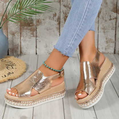 Sandały na Koturnie | Letnie Buty Damskie | Livia