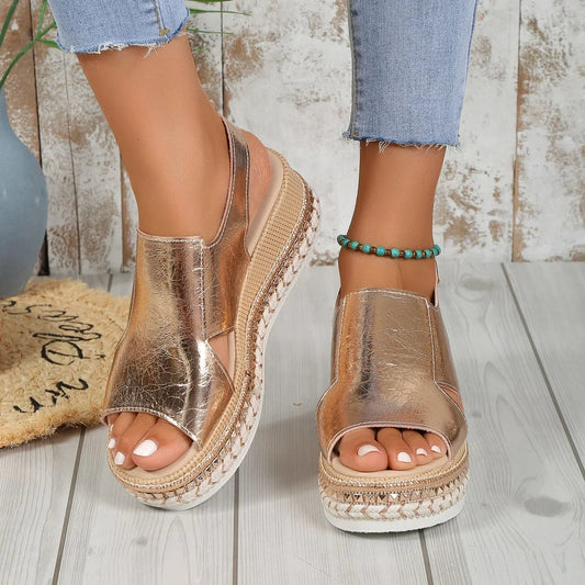 Sandały na Koturnie | Letnie Buty Damskie | Livia
