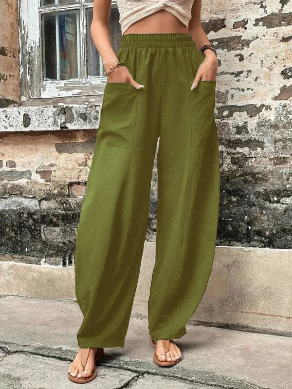 Spodnie Damskie Szerokie | Stylizacja Lato Moda Kobiety | Natalia