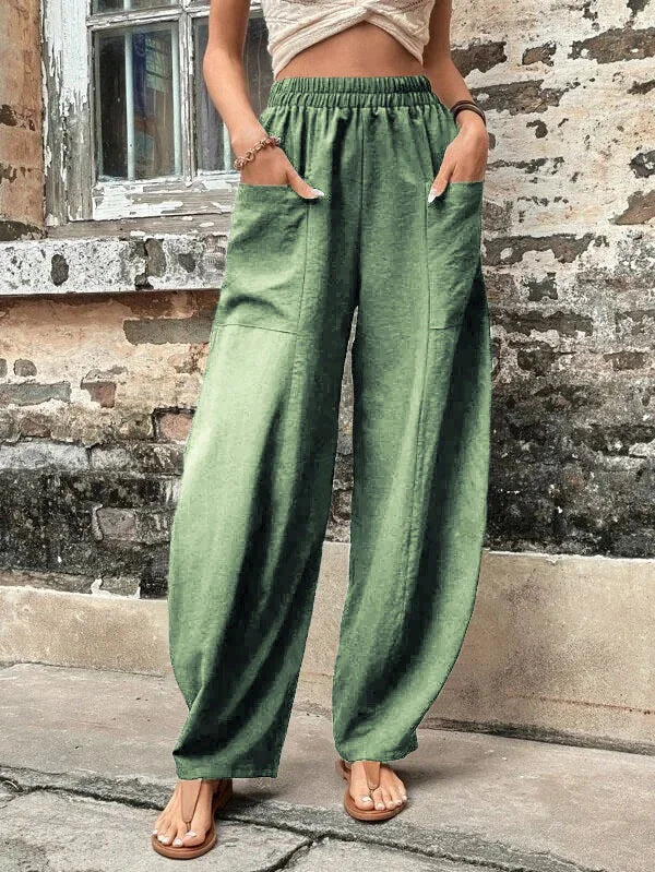 Spodnie Damskie Szerokie | Stylizacja Lato Moda Kobiety | Natalia