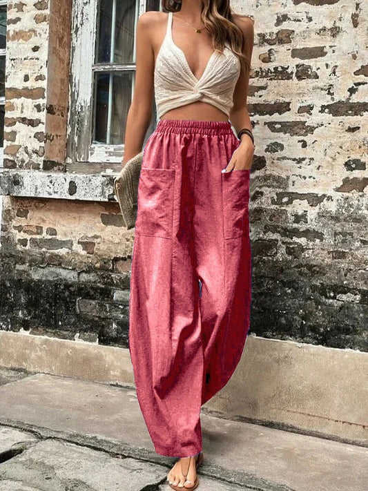 Spodnie Damskie Szerokie | Stylizacja Lato Moda Kobiety | Natalia