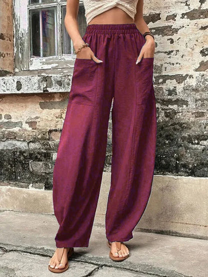 Spodnie Damskie Szerokie | Stylizacja Lato Moda Kobiety | Natalia