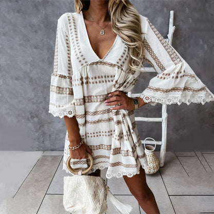 Sukienka boho mini koronkowa | Odzież letnia damska wakacyjna | Gabriela