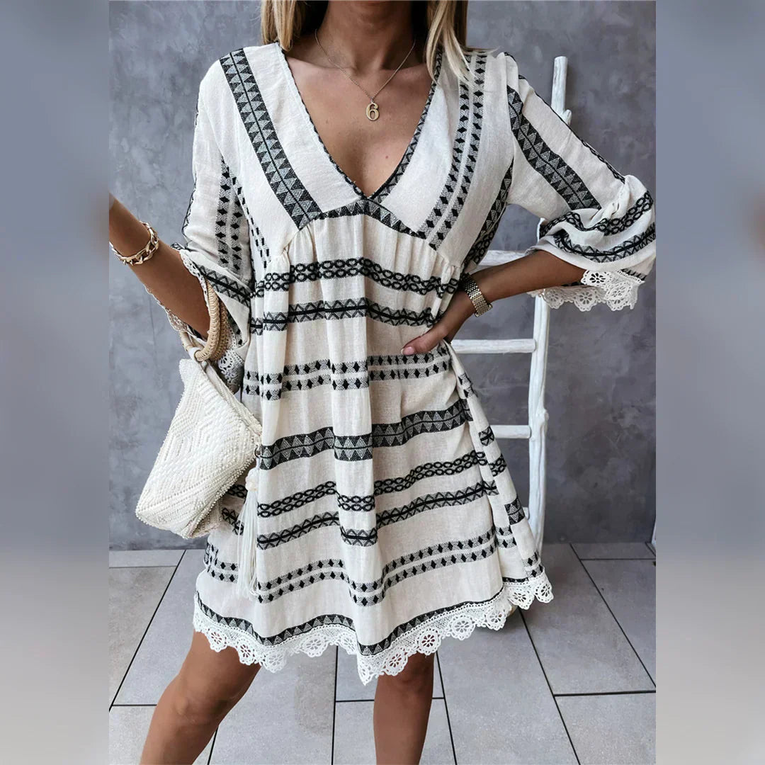 Sukienka boho mini koronkowa | Odzież letnia damska wakacyjna | Gabriela