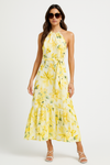 Sukienka Letnia Halter z Kwiatowym Printem | Dalia