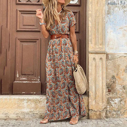 Sukienka maxi paisley | Odzież letnia damska boho styl | Zuzanna