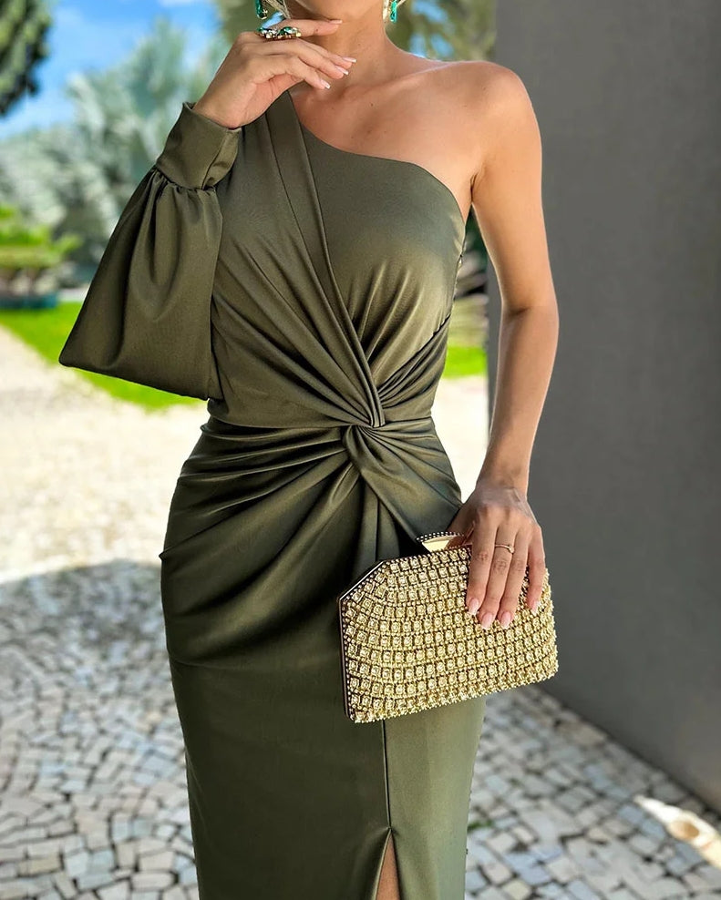 Sukienka Wieczorowa Asymetryczna | Moda Lato Damska | Klaudia