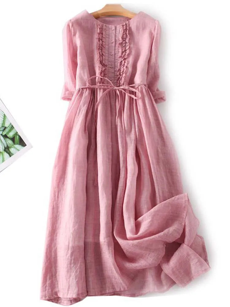 Sukienka z marszczeniami | Lekka elegancja w stylu vintage | Wioletta