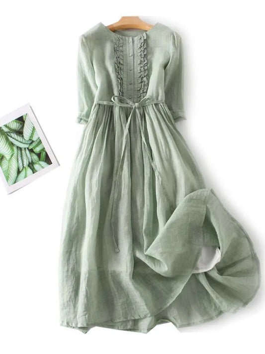 Sukienka z marszczeniami | Lekka elegancja w stylu vintage | Wioletta