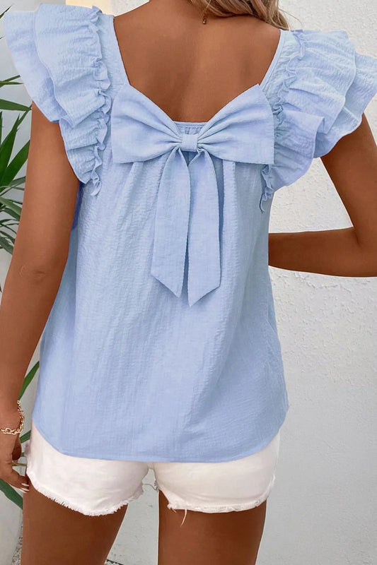 Top z falbanami damski | Trendy lato moda kobiety | Zuzanna