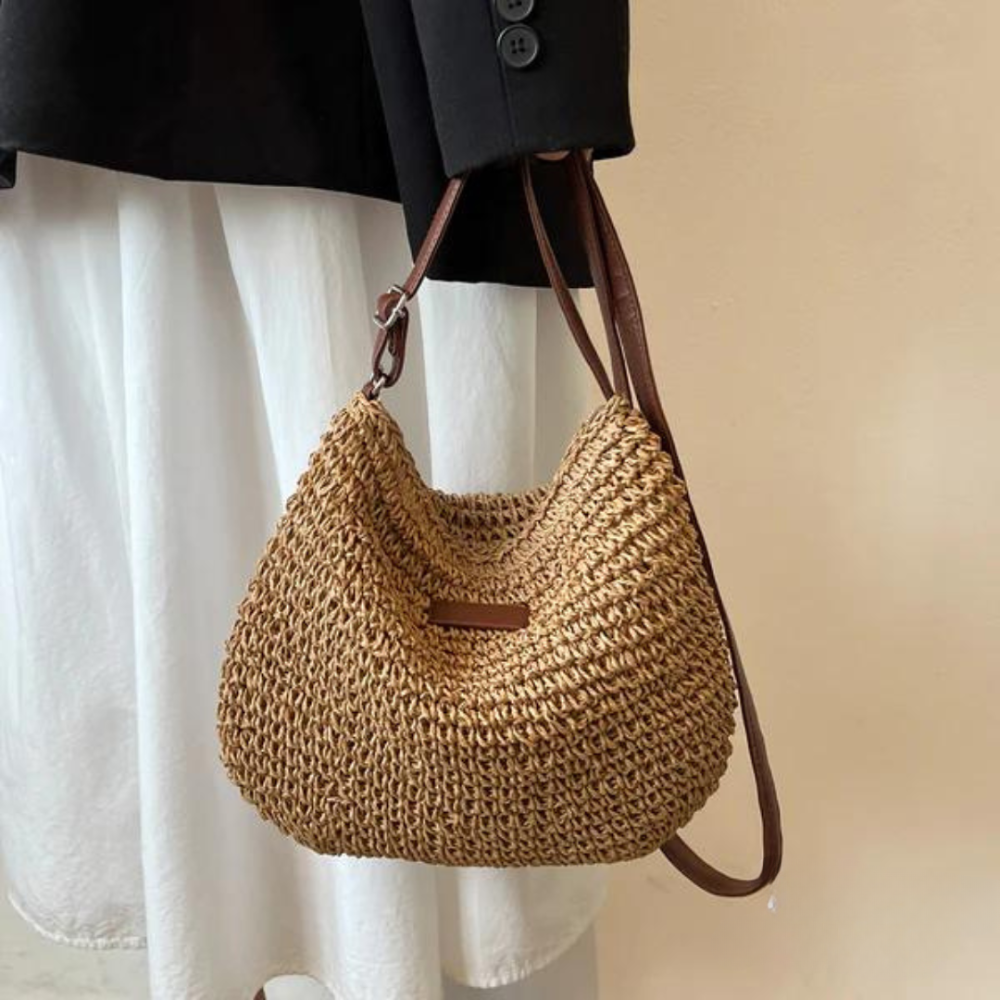 Torebka pleciona na ramię | Akcesoria letnie damskie boho styl | Arlowe