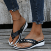 Zehentrenner Keilabsatz | Sommerschuhe Damen Freizeitmode | Nora