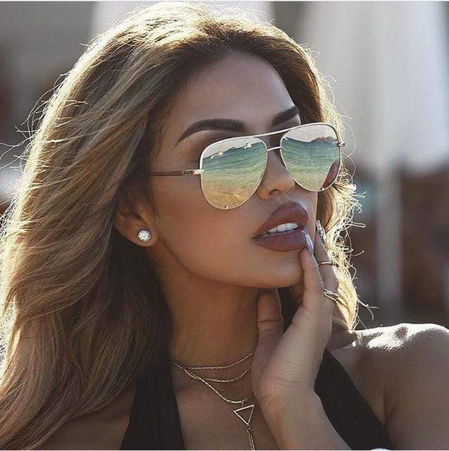 Zonnebril dames zomer | Accessoires aviator UV-bescherming zonneglazen | Zoë
